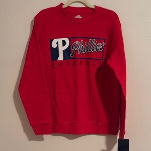 Fanatics Red Phillies Crewneck Sweater